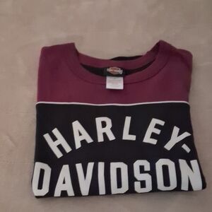 Harley-Davidson Burgundy and Black Sweatshirt